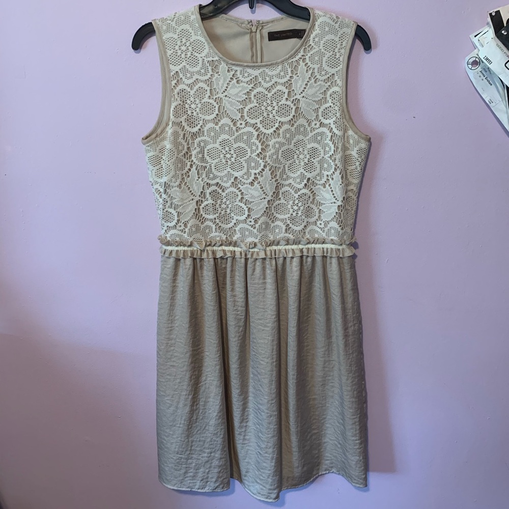 Tan Lace Dress